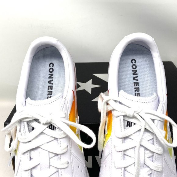 💖MEGA SALE💖Converse PRO LEATHER Low Top White Fire Women's Size 6.5 167935C - Picture 5 of 9